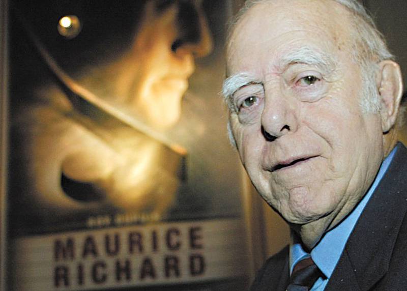 Léo Gravelle, en 2005, lors du visionnement de presse du film Maurice Richard.